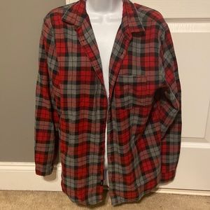 Red grey and black flannel